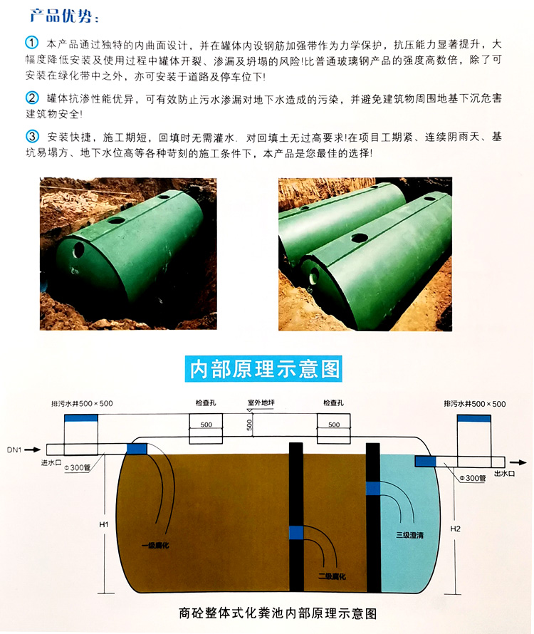 龙里玻璃钢化粪池